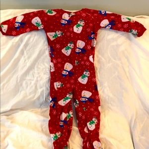 3T Children’s place zip up fleece footie pjs